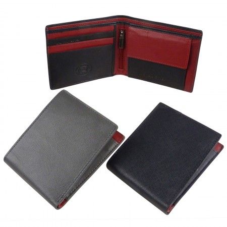 Mens London leather Goods Bi Fold RFiD Watlet