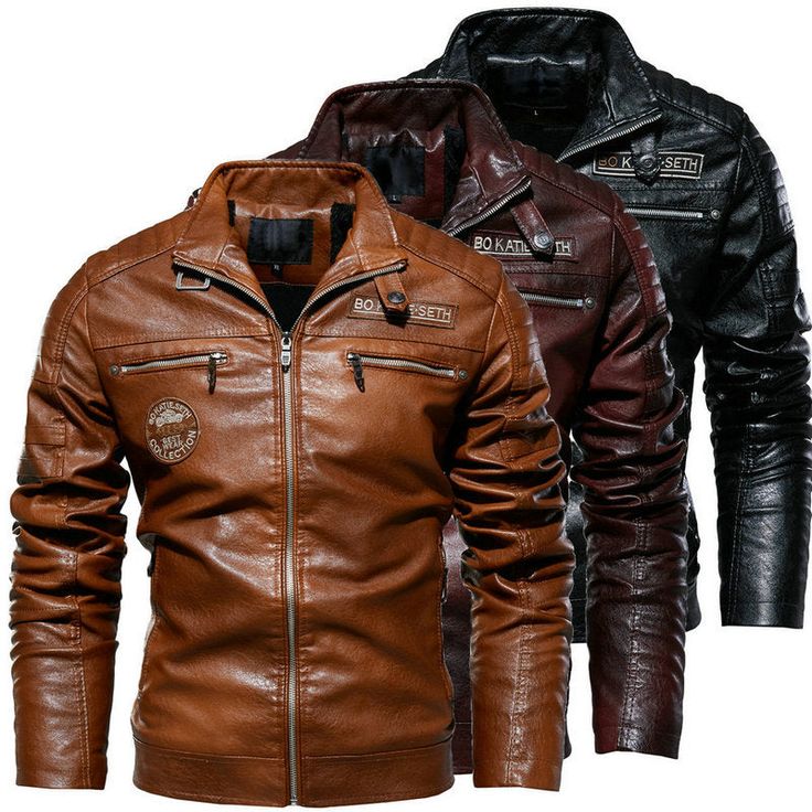 Biker Forward Men's Leather Jacket - Brown _ 4XL