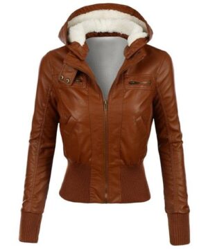 Women Faux Leather Moto Jacket