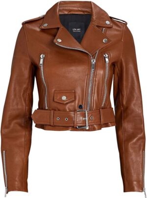 Cropped Leather Jacket